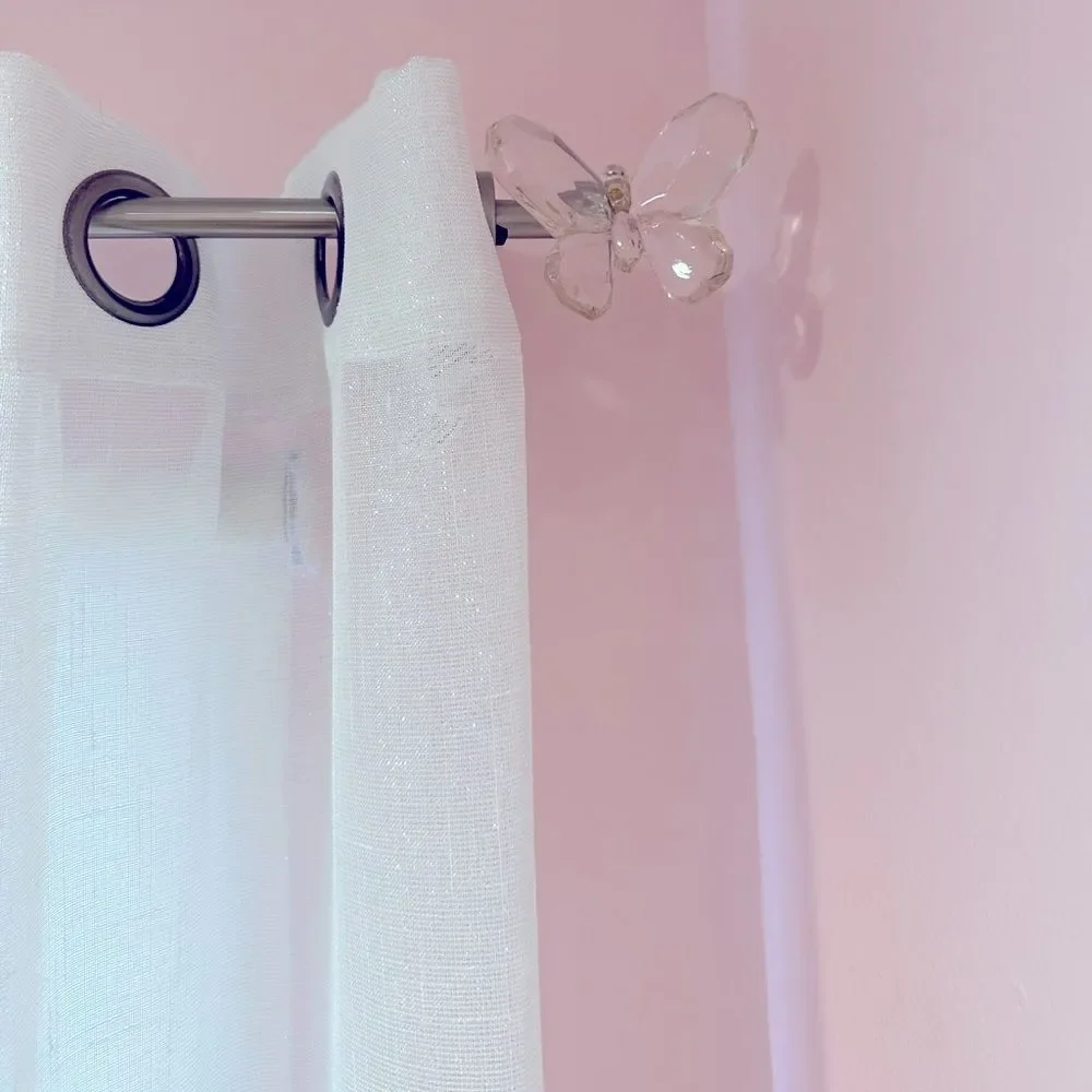 White and silver curtains